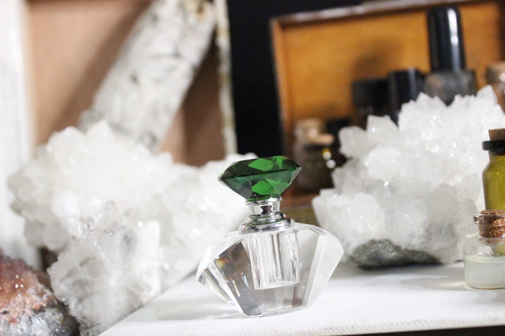 Diamond Head Glass Perfume Bottle - We Love Brass