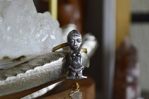 Dinka - Brass and Quartz Hand Made Ring - We Love Brass