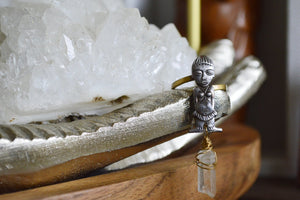 Dinka - Brass and Quartz Hand Made Ring - We Love Brass