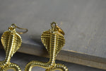 Cargar imagen en el visor de la galería, Double Cobra Earrings - We Love Brass
