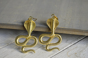 Double Cobra Earrings - We Love Brass