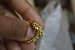 Double Headed Brass Serpent Ring - We Love Brass