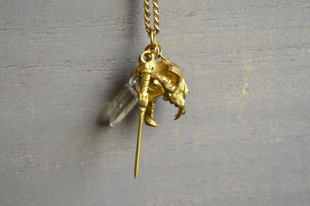 Dragon Slayer Necklace - CLEARANCE - We Love Brass