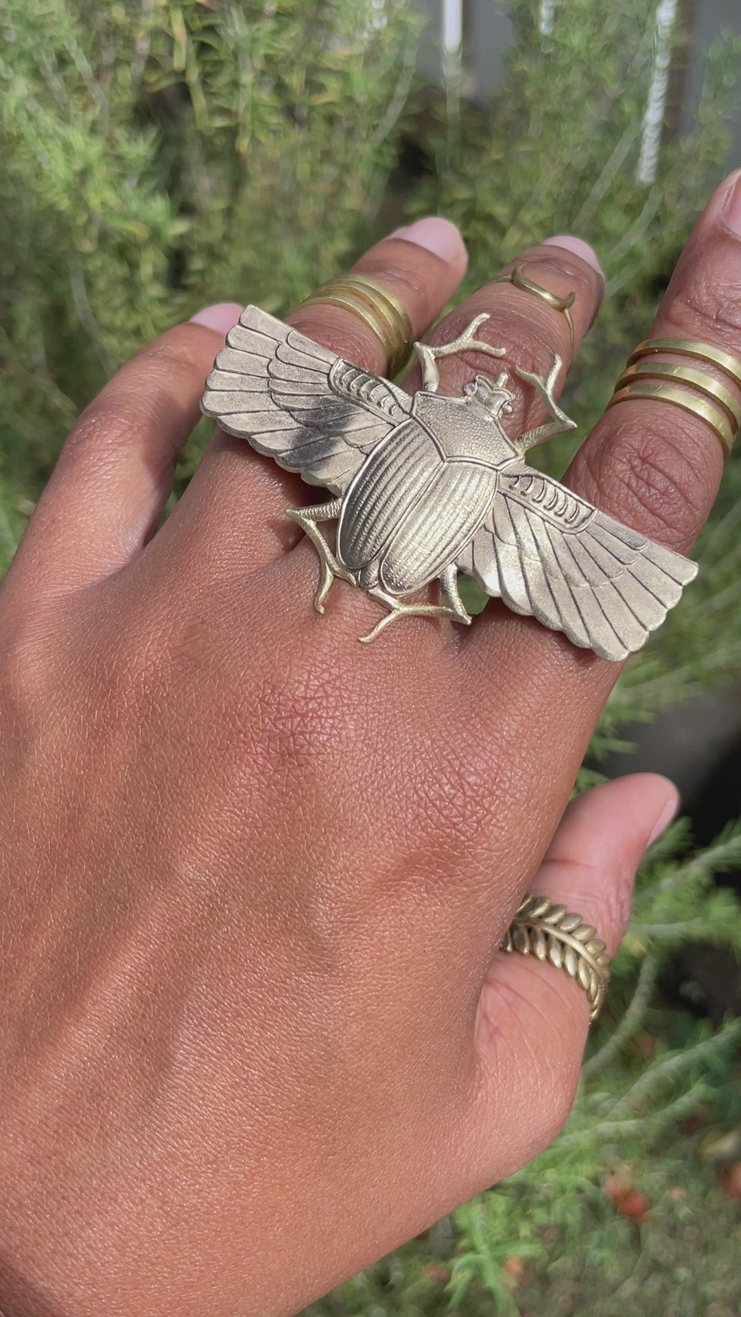 Ascend - Brass Scarab Ring