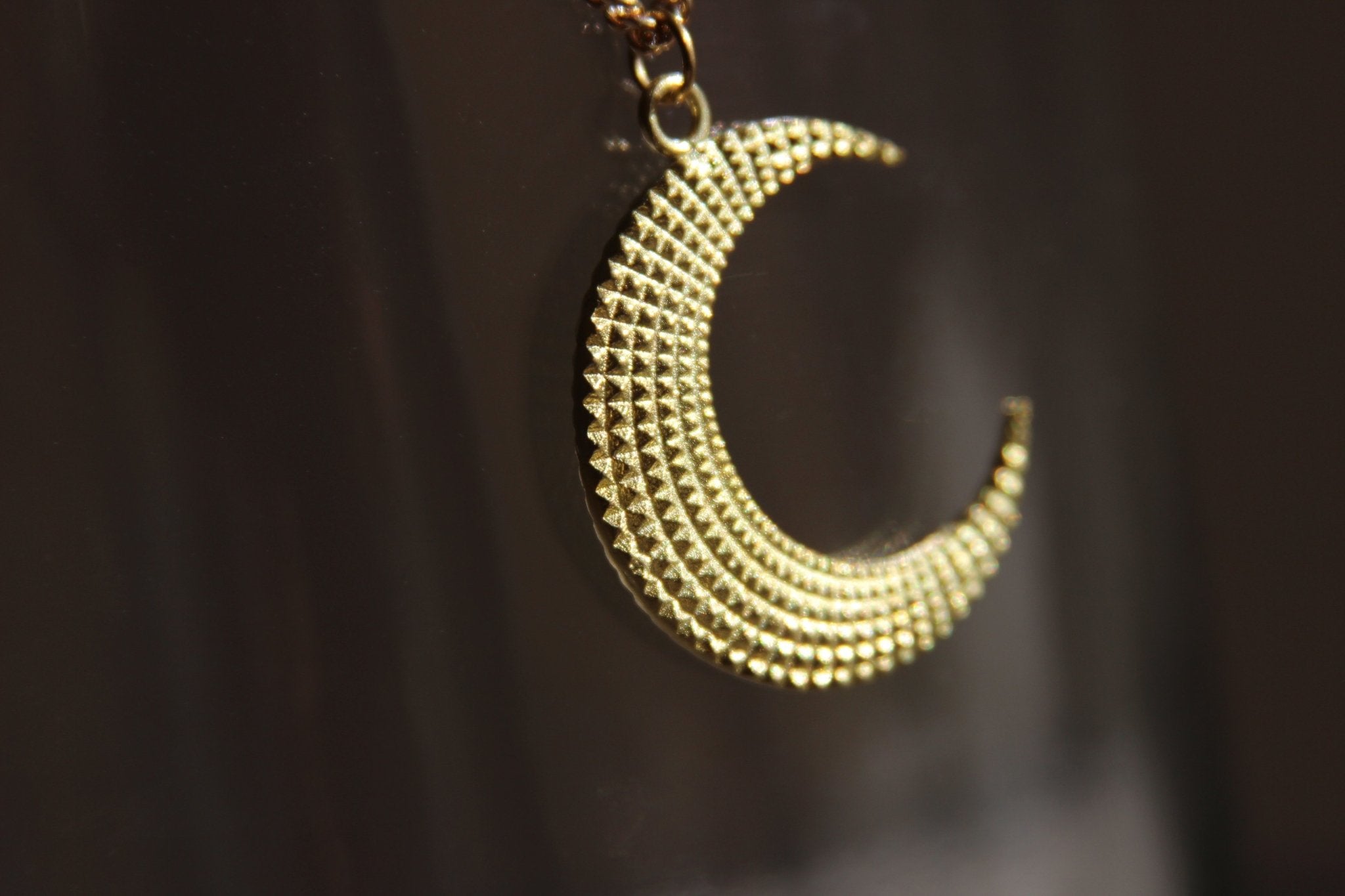 Ebb and Flow Brass Crescent Moon Necklace - We Love Brass