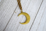 Load image into Gallery viewer, Ebb n Flow - Brass Crescent Moon Necklace - We Love Brass
