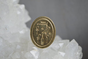 Egyptian Brass Signet Ring - We Love Brass