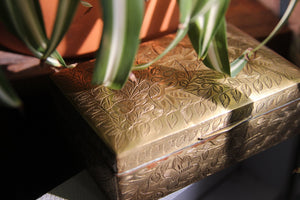 Egyptian Lotus Brass Jewelry Box - We Love Brass