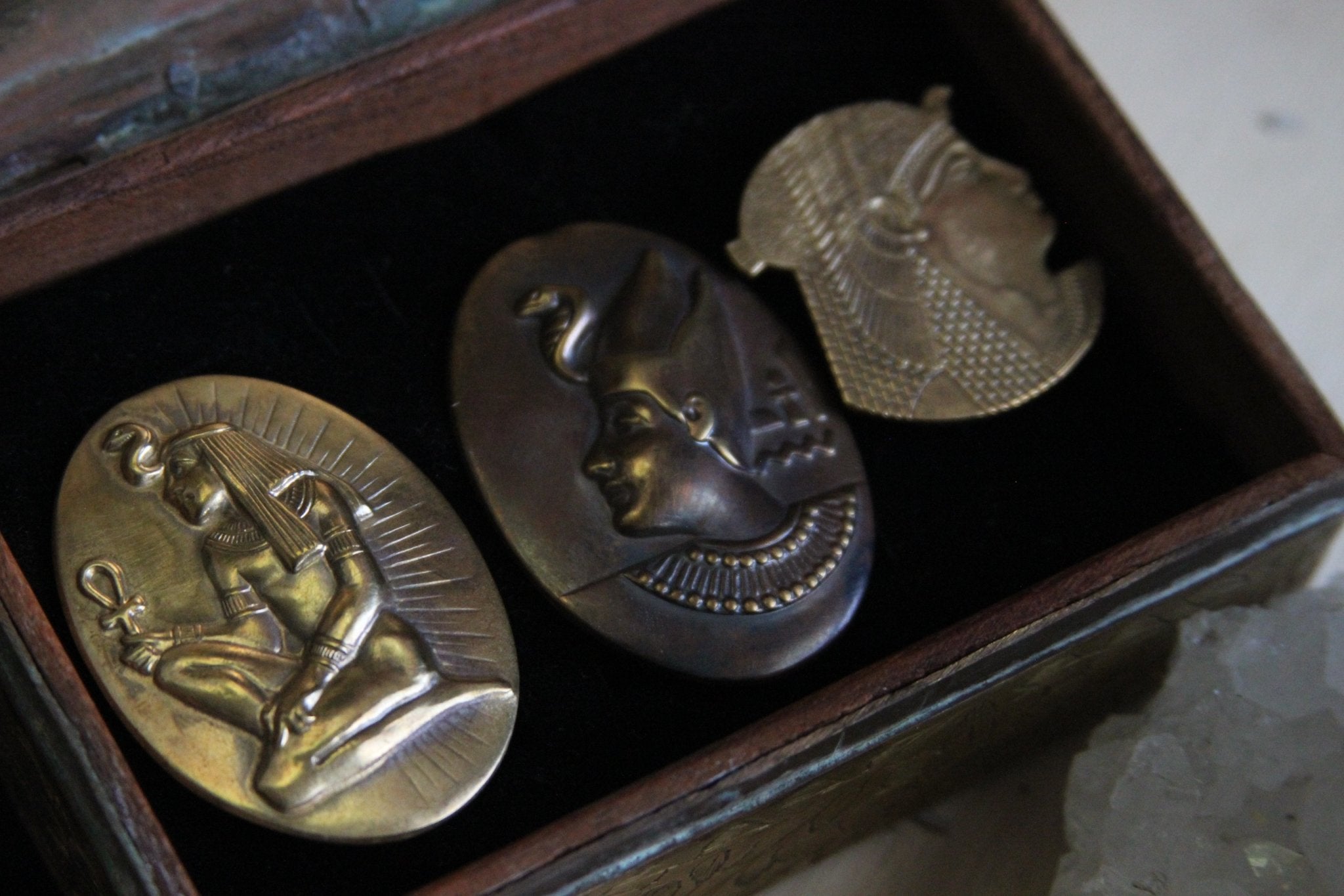 Egyptian Lotus Brass Jewelry Box - We Love Brass