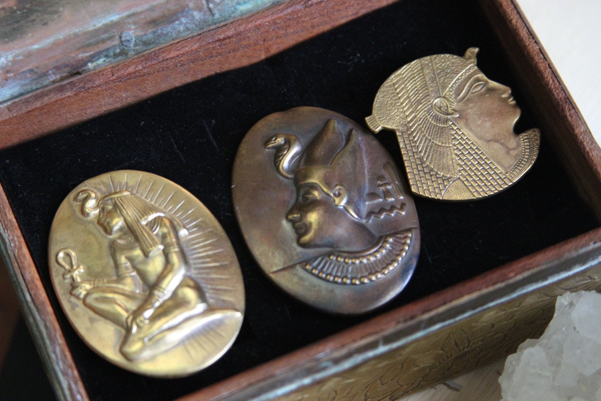 Egyptian Lotus Brass Jewelry Box - We Love Brass