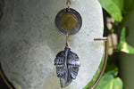 Cargar imagen en el visor de la galería, Ethiopian Coin and Hematite Brass Necklace - We Love Brass
