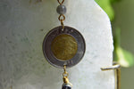 Cargar imagen en el visor de la galería, Ethiopian Coin and Hematite Brass Necklace - We Love Brass
