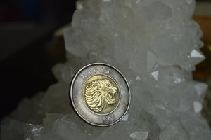 Ethiopian Lion head Coin Ring - We Love Brass