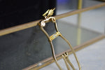 Cargar imagen en el visor de la galería, Ethiopian Opal Waist Beads Brass Earrings - We Love Brass
