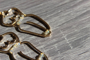 Ethiopian Opal Waistbeads Brass Earrings - We Love Brass