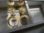 Load image into Gallery viewer, Evil Eye Brass Earrings - We Love Brass
