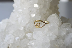 Evil Eye Brass Midi Ring - We Love Brass