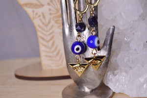 Evil Eyed Brass Earrings - We Love Brass