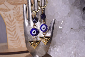 Evil Eyed Brass Earrings - We Love Brass