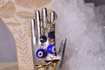Load image into Gallery viewer, Evil Eyed Brass Earrings - We Love Brass

