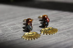 Load image into Gallery viewer, Eye of Tiger Brass Earrings - We Love Brass
