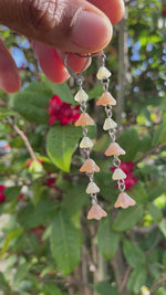 Load and play video in Gallery viewer, Sun Rays Tulip Opalite Earrings
