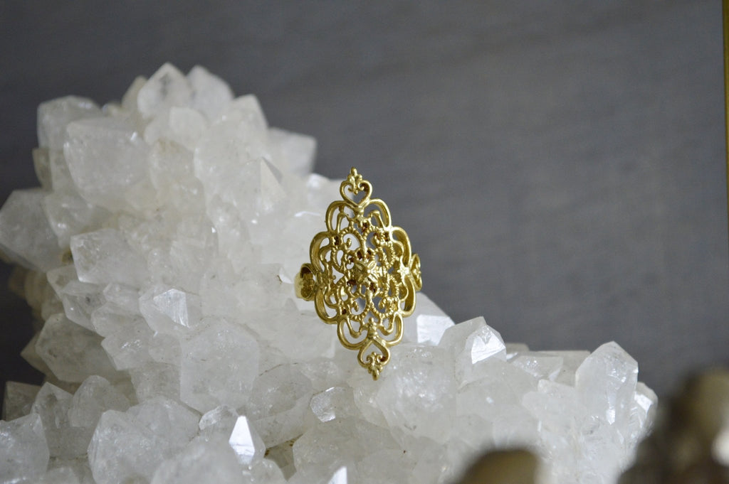 Filigree Brass Ring - We Love Brass