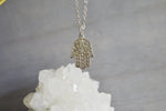Load image into Gallery viewer, Filigree Hamsa Necklace - We Love Brass
