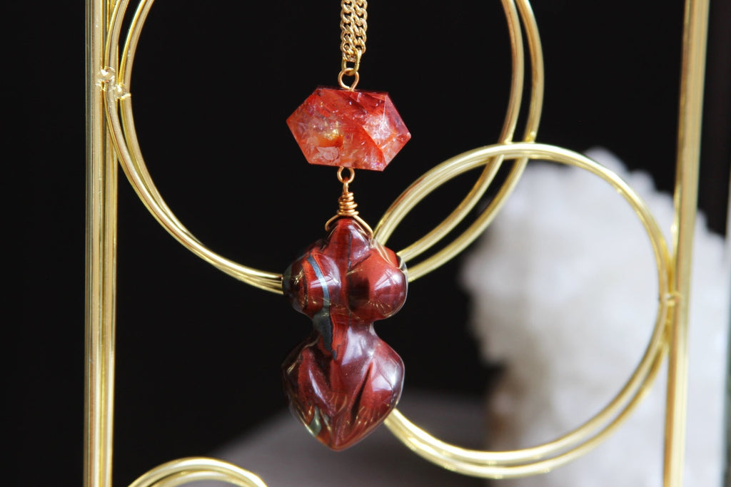 Fire Goddess Divine Feminine Necklace - We Love Brass