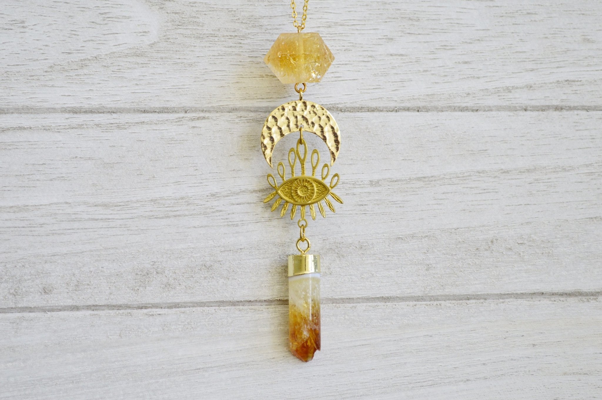FIyah Stick - Citrine Evil Eye Amulet - We Love Brass