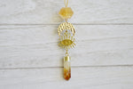Load image into Gallery viewer, FIyah Stick - Citrine Evil Eye Amulet - We Love Brass
