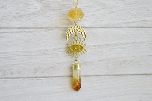 FIyah Stick - Citrine Evil Eye Amulet - We Love Brass