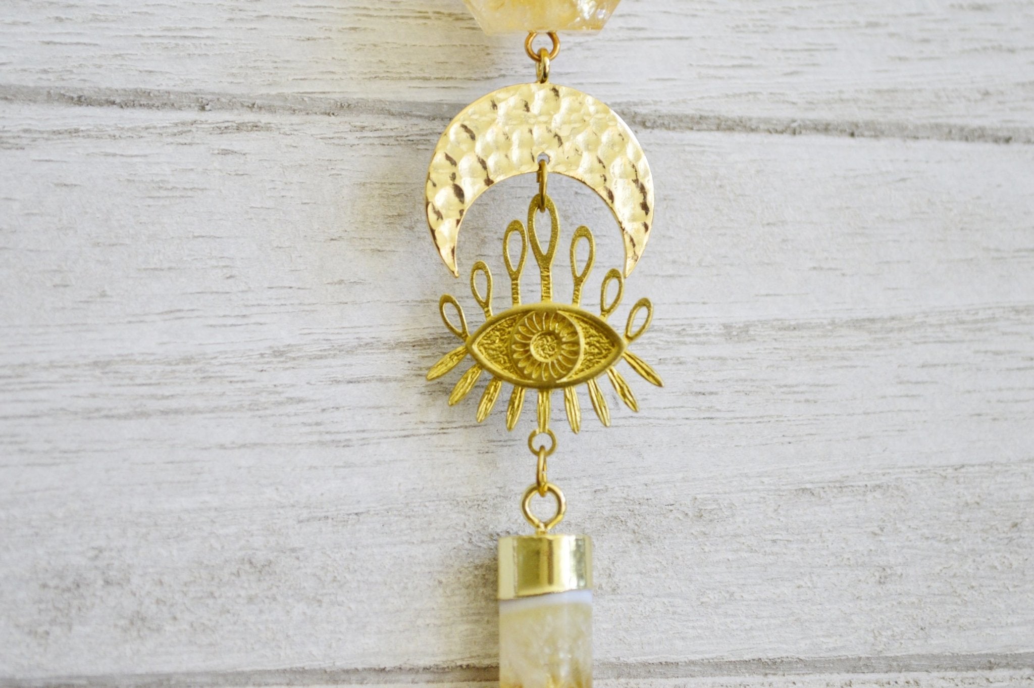 FIyah Stick - Citrine Evil Eye Amulet - We Love Brass
