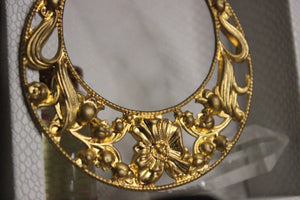 Floral Moon Necklace Brass - We Love Brass