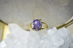 Cargar imagen en el visor de la galería, Glittery Galaxy Opal Brass Ring - We Love Brass
