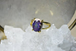 Load image into Gallery viewer, Glittery Galaxy Opal Brass Ring - We Love Brass
