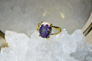 Glittery Galaxy Opal Brass Ring - We Love Brass