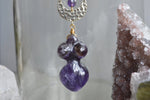 Load image into Gallery viewer, Goddess of the Stars Amethyst and Sunstone Necklace Set - We Love Brass
