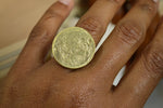 Cargar imagen en el visor de la galería, Golden Full Moon Ring - We Love Brass
