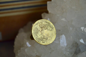 Golden Full Moon Ring - We Love Brass