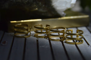 Golden Midi Ring Set - We Love Brass