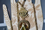 Cargar imagen en el visor de la galería, Good Omens Brass Evil Eye Necklaces - We Love Brass
