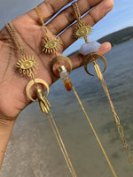 Load image into Gallery viewer, Good Omens Brass Evil Eye Necklaces - We Love Brass
