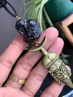 Load image into Gallery viewer, Guerriero - Black Tourmaline Crystal Necklace - We Love Brass
