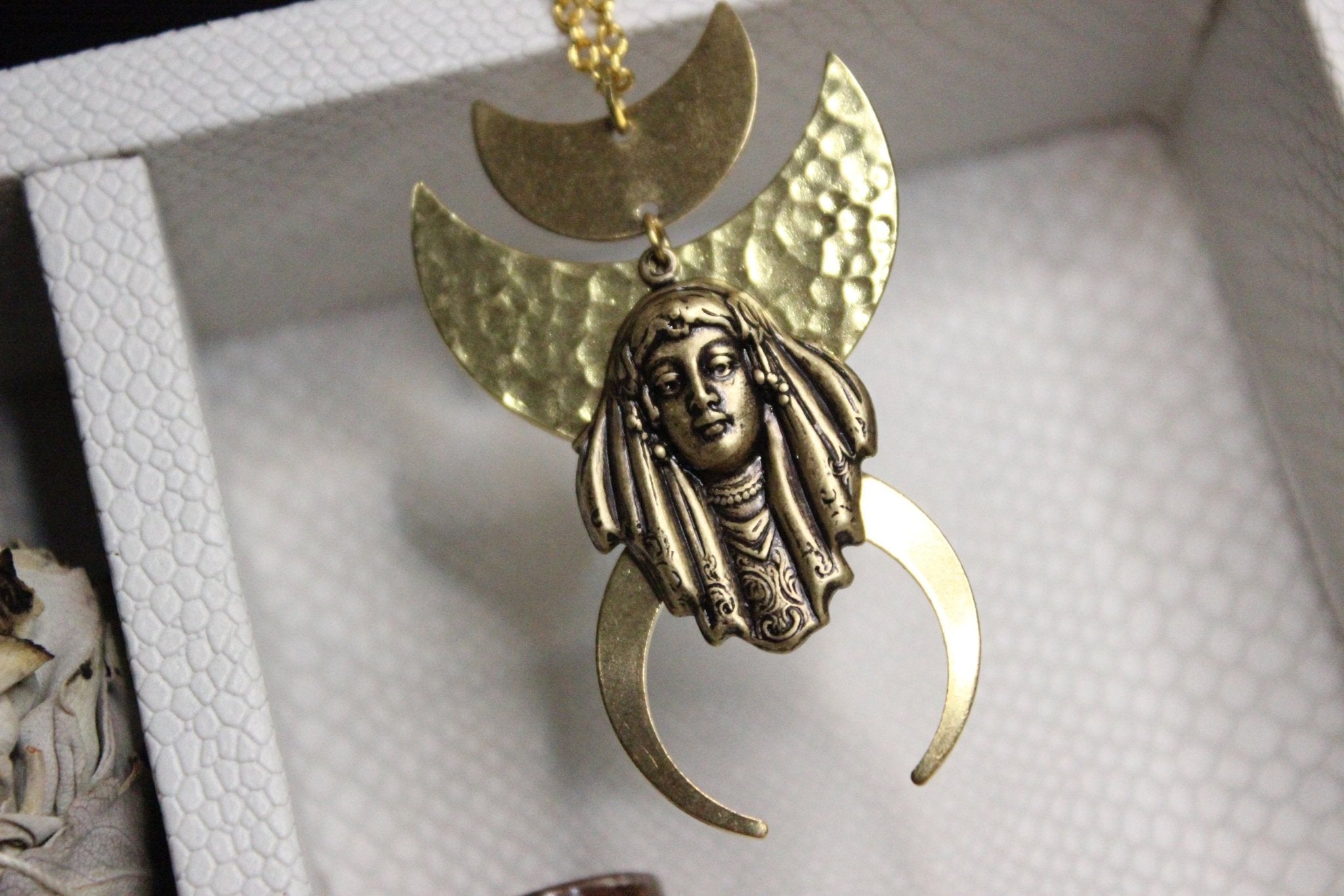 Gypsy Moon Necklace - Brass - We Love Brass