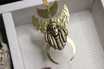 Load image into Gallery viewer, Gypsy Moon Necklace - Brass - We Love Brass
