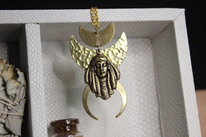 Gypsy Moon Necklace - Brass - We Love Brass