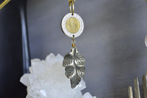 Gyptian - Pyrite and Egyptian Coin Necklace - We Love Brass