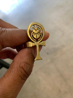 Load image into Gallery viewer, Halo of the Scarab Ring - Golden Treasure Box
