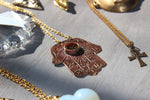 Load image into Gallery viewer, Handmade Hamsa Vintage Glass Necklace - We Love Brass
